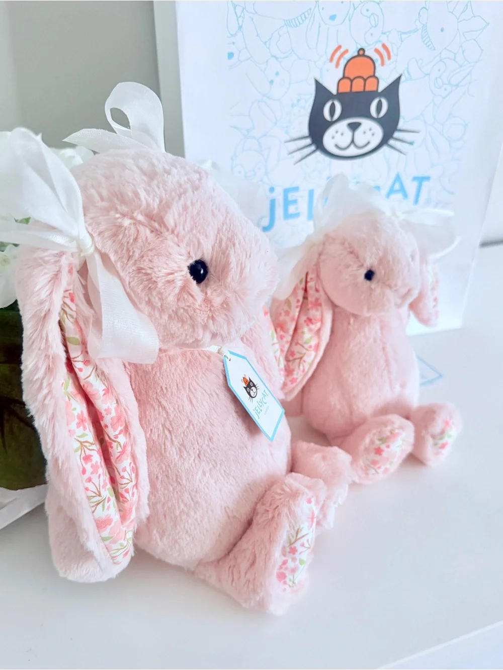 Jellycat Blossom Blush Bunny Cherry Bundle Set! BNWT! Fast shipping